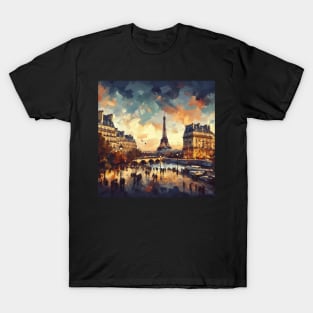 Paris Impressionism Painting T-Shirt